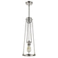 HomeRoots Jade 1-Light Pendant With Vertical Structural Frames and Polished Nickel Finish