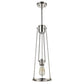 HomeRoots Jade 1-Light Pendant With Vertical Structural Frames and Polished Nickel Finish