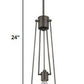 HomeRoots Jade 1-Light Pendant With Vertical Structural Frames in Oil Rubbed Bronze Finish