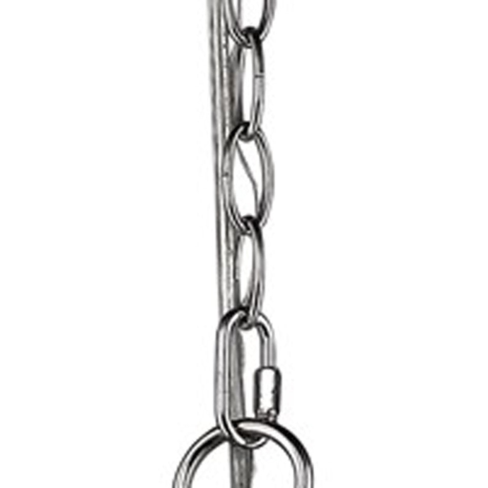 HomeRoots Kara 5-Light Chandelier With Fabric Shades And Crystal Bobeches in Polished Nickel Finish