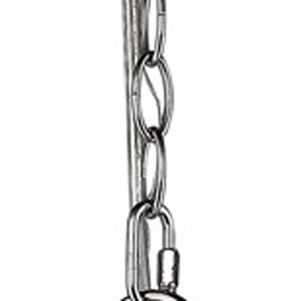 HomeRoots Kara 5-Light Chandelier With Fabric Shades And Crystal Bobeches in Polished Nickel Finish