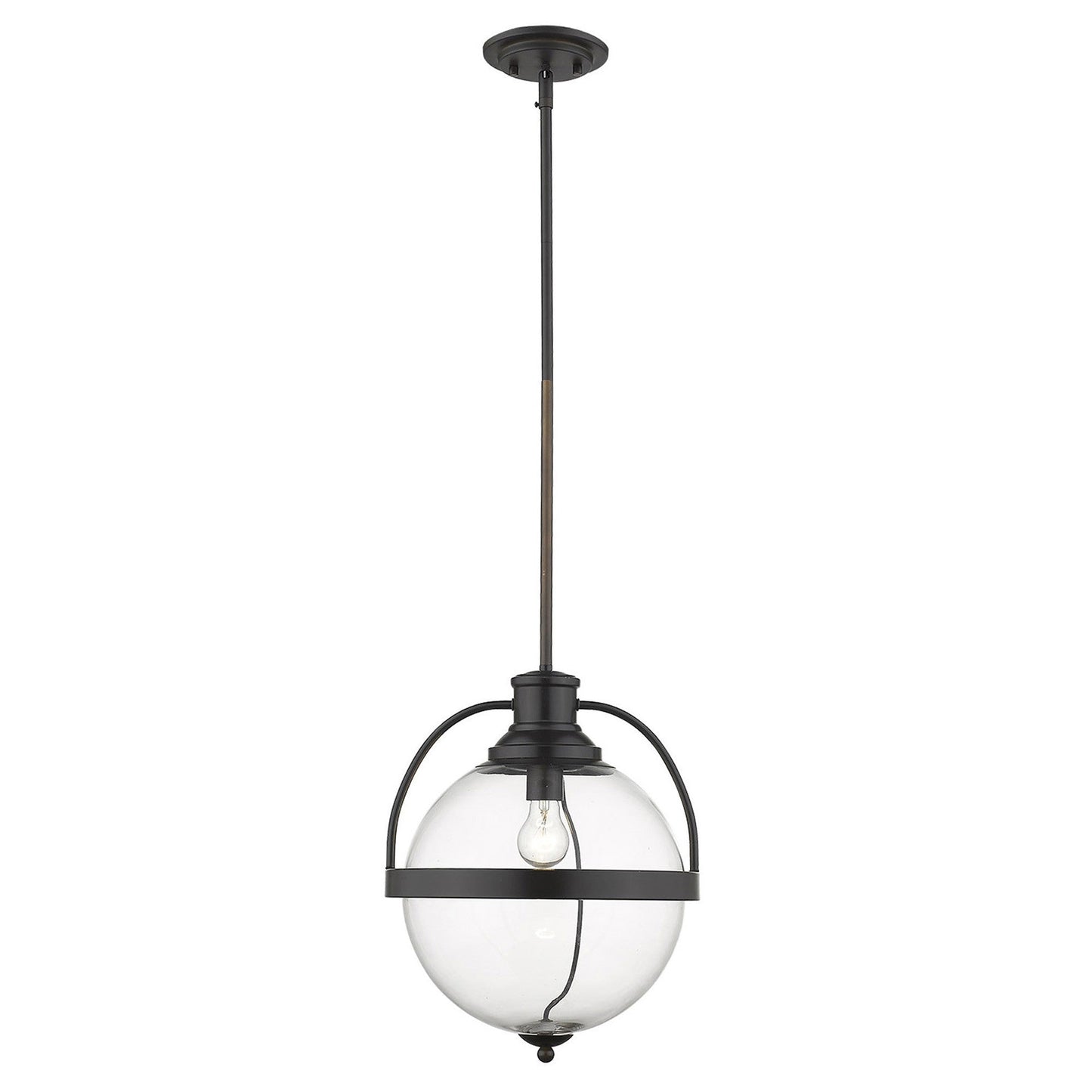 HomeRoots Kassian 1-Light Pendant in Oil Rubbed Bronze Finish