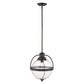 HomeRoots Kassian 1-Light Pendant in Oil Rubbed Bronze Finish