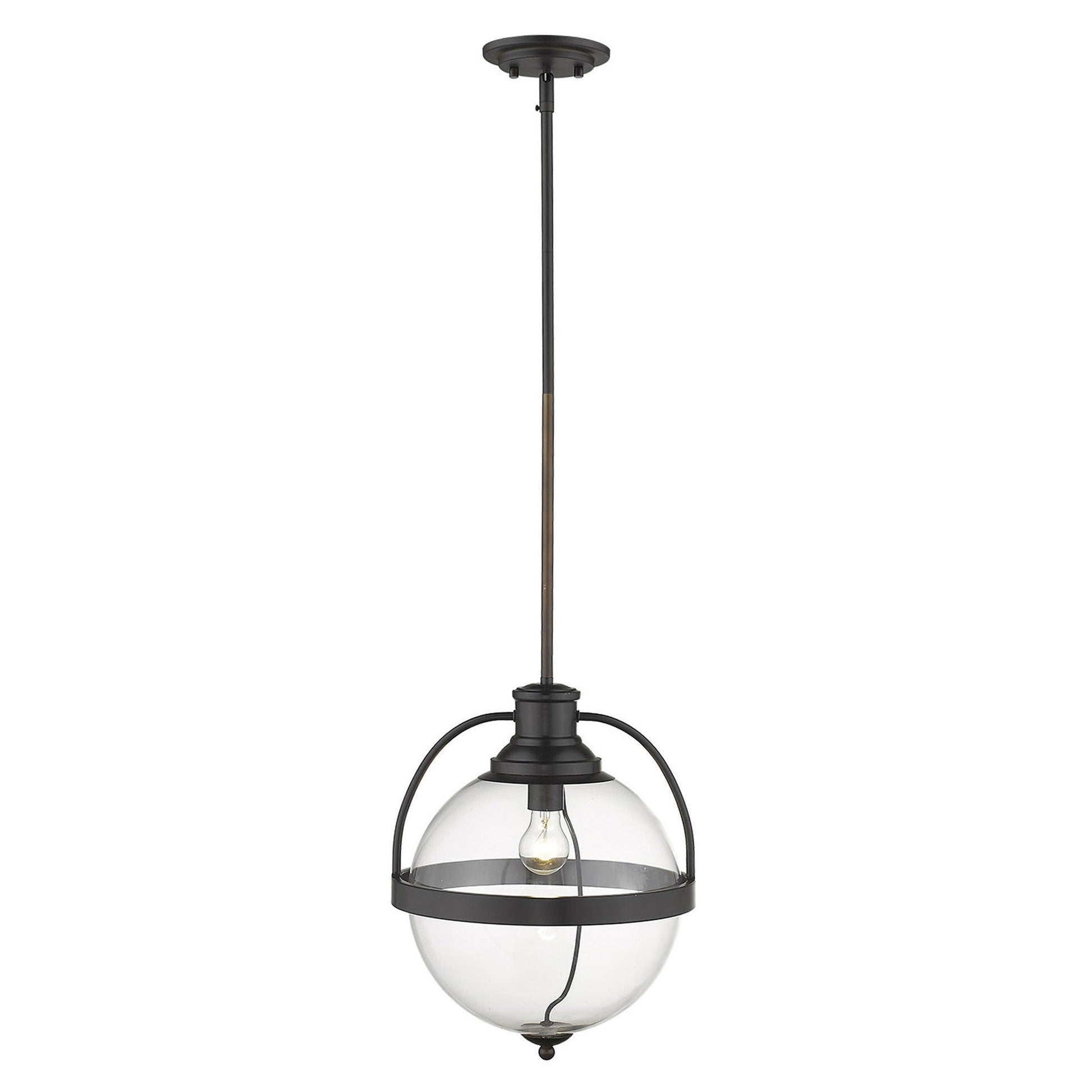 HomeRoots Kassian 1-Light Pendant in Oil Rubbed Bronze Finish