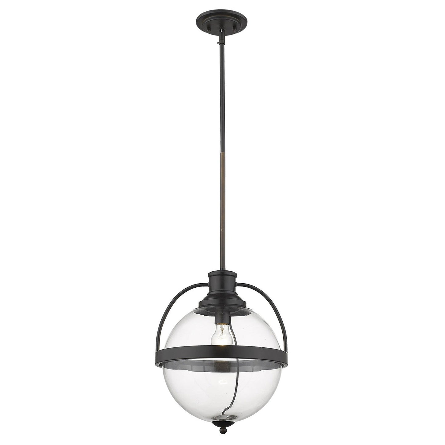 HomeRoots Kassian 1-Light Pendant in Oil Rubbed Bronze Finish