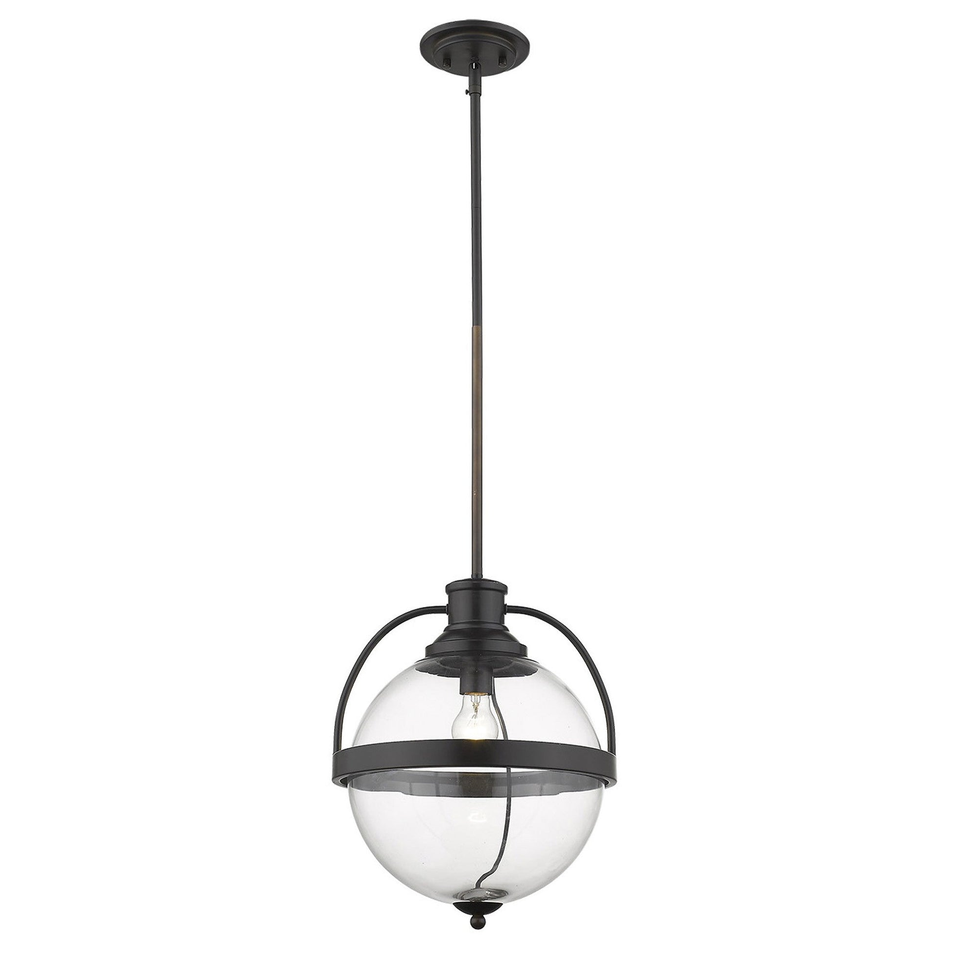 HomeRoots Kassian 1-Light Pendant in Oil Rubbed Bronze Finish