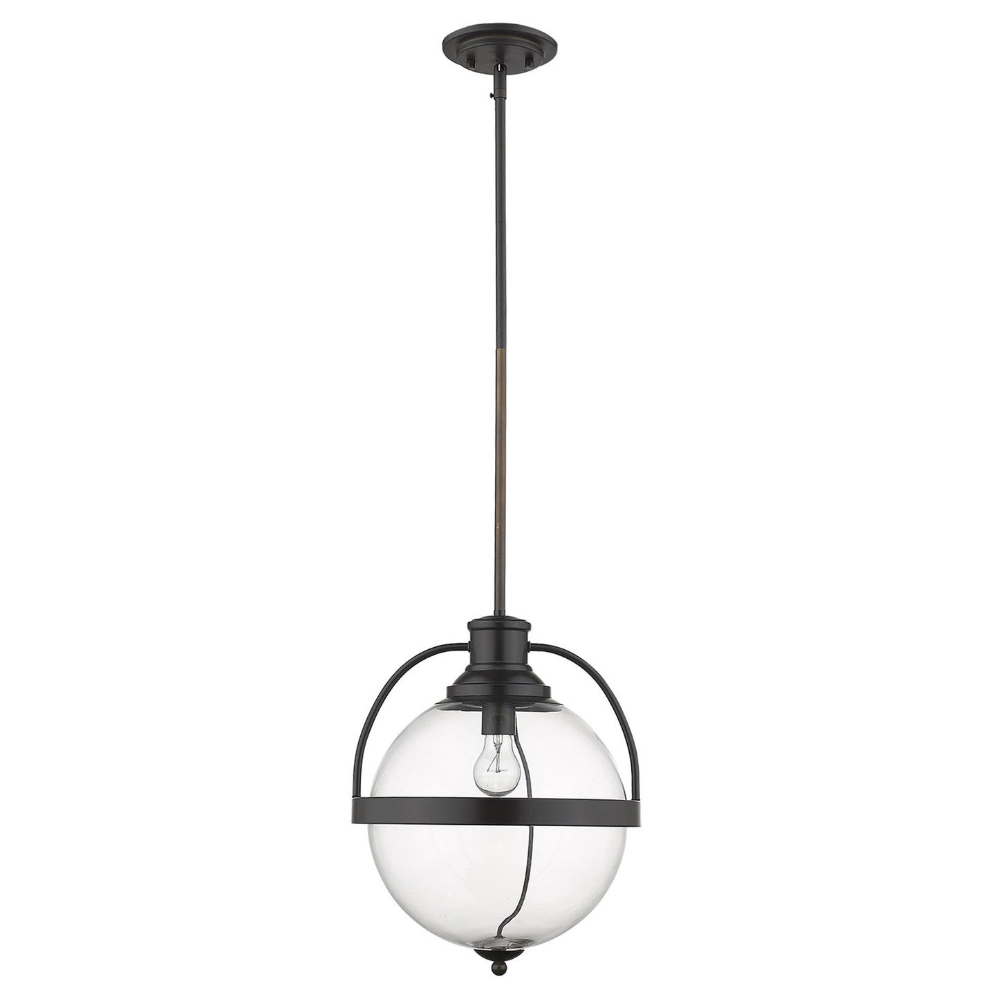 HomeRoots Kassian 1-Light Pendant in Oil Rubbed Bronze Finish