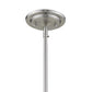 HomeRoots Kassian 1-Light Pendant in Satin Nickel Finish