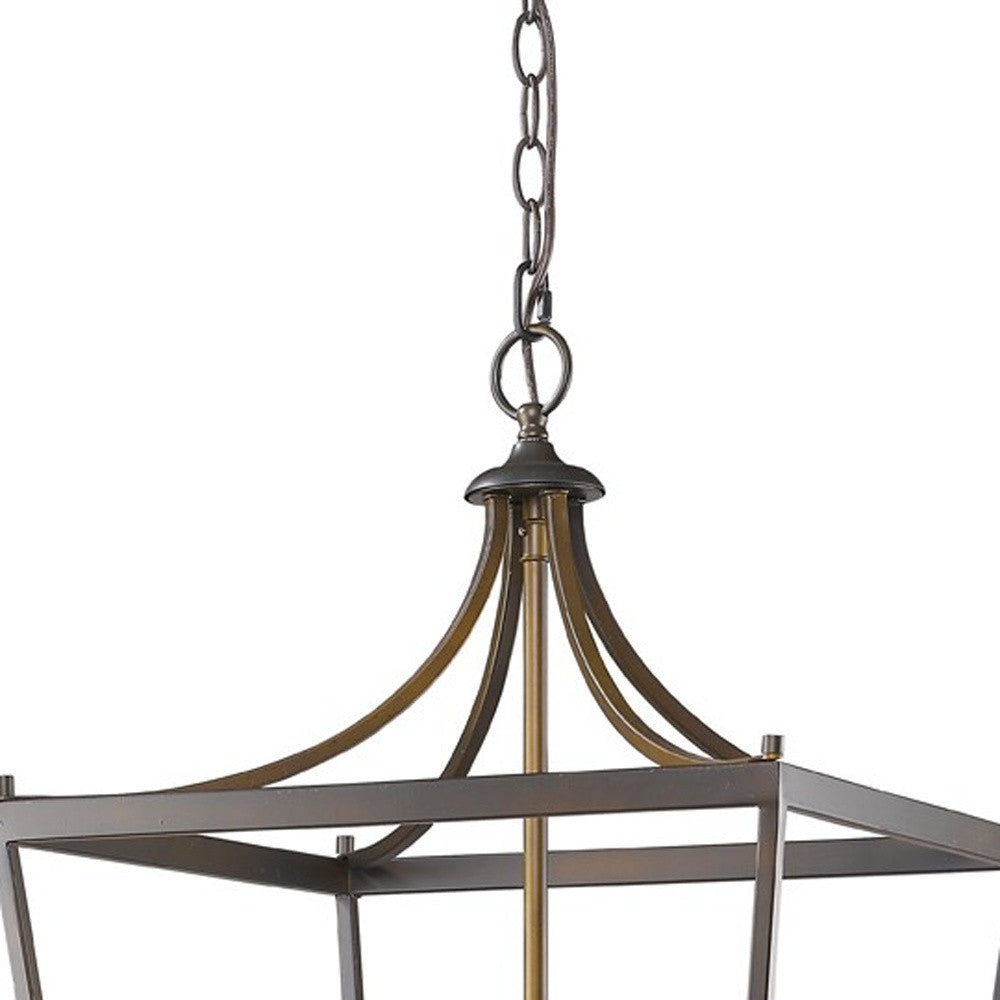 HomeRoots Kennedy 6-Light Foyer Pendant in Oil Rubbed Bronze Finish