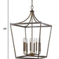 HomeRoots Kennedy 8-Light Foyer Pendant in Oil Rubbed Bronze Finish