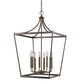 HomeRoots Kennedy 8-Light Foyer Pendant in Oil Rubbed Bronze Finish