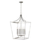 HomeRoots Kennedy 8-Light Pendant in Satin Nickel Finish