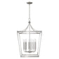 HomeRoots Kennedy 8-Light Pendant in Satin Nickel Finish