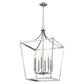 HomeRoots Kennedy 8-Light Pendant in Satin Nickel Finish