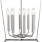 HomeRoots Kennedy 8-Light Pendant in Satin Nickel Finish