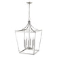 HomeRoots Kennedy 8-Light Pendant in Satin Nickel Finish