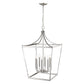 HomeRoots Kennedy 8-Light Pendant in Satin Nickel Finish
