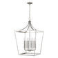 HomeRoots Kennedy 8-Light Pendant in Satin Nickel Finish