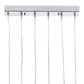 HomeRoots Kitchen Island Cylinder Six Light LED Ceiling Light With Shades