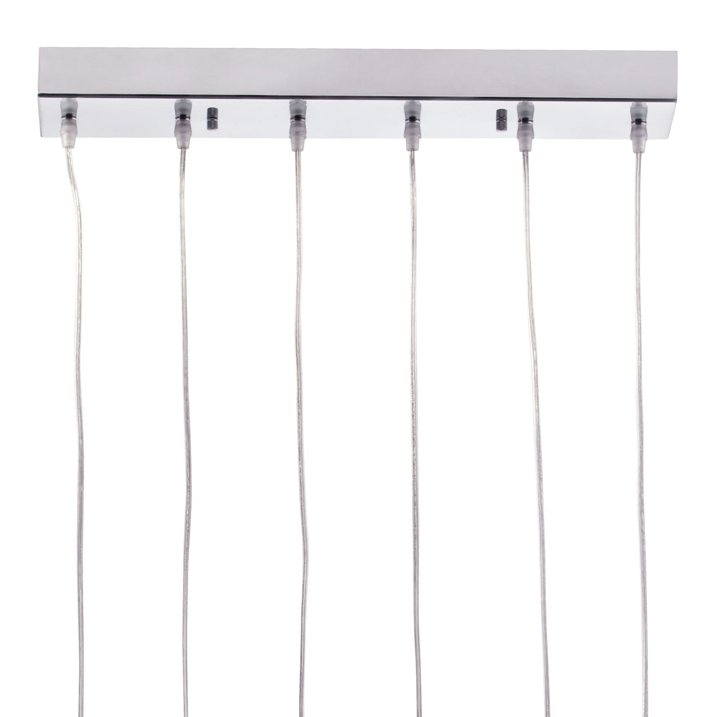 HomeRoots Kitchen Island Cylinder Six Light LED Ceiling Light With Shades