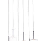 HomeRoots Kitchen Island Cylinder Six Light LED Ceiling Light With Shades