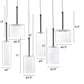 HomeRoots Kitchen Island Cylinder Six Light LED Ceiling Light With Shades