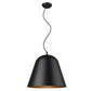 HomeRoots Knell 1-Light Pendant in Matte Black Finish