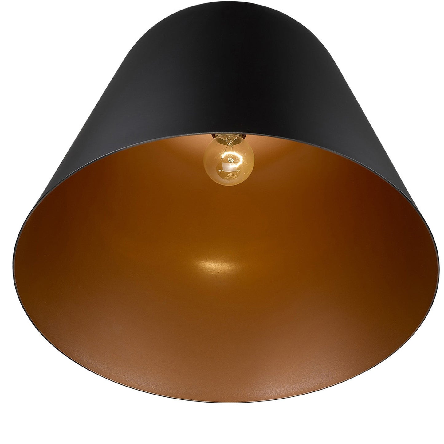 HomeRoots Knell 1-Light Pendant in Matte Black Finish
