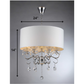 HomeRoots Krissy 6-Light Crystal Chandelier In Silver Finish