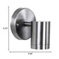 HomeRoots LED One Light Outdoor Can Shape Wall Sconce With Stainless Steel Finish