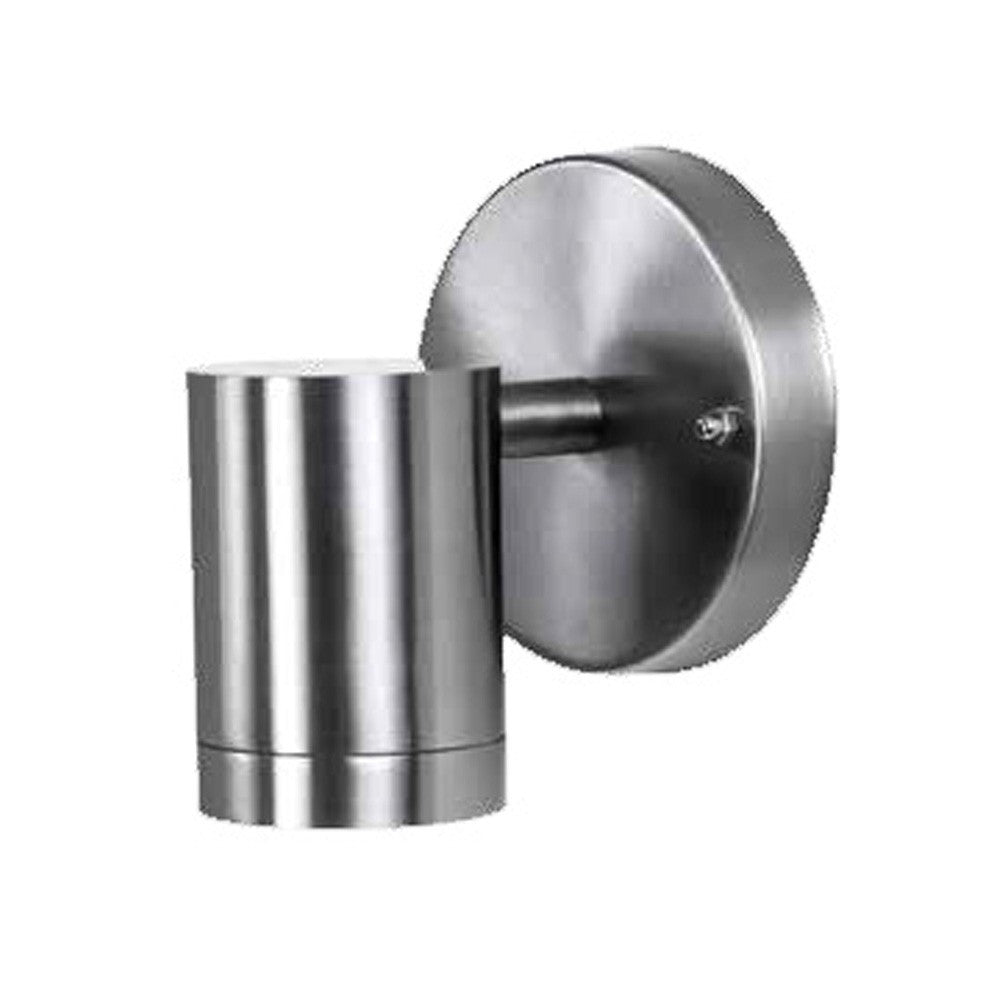 HomeRoots LED One Light Outdoor Can Shape Wall Sconce With Stainless Steel Finish