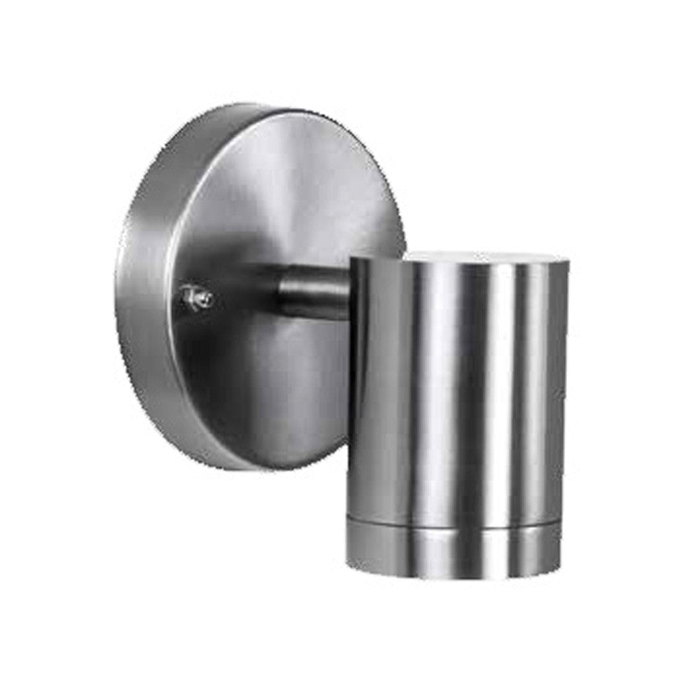 HomeRoots LED One Light Outdoor Can Shape Wall Sconce With Stainless Steel Finish