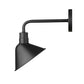 HomeRoots LED Wall Light With Wide Shade in Matte Black Finish