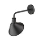 HomeRoots LED Wall Light With Wide Shade in Matte Black Finish