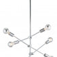 HomeRoots Labyrinthine Six Light Ceiling Lamp in Chrome Finish