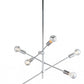 HomeRoots Labyrinthine Six Light Ceiling Lamp in Chrome Finish