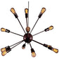 HomeRoots Laila 12-Light Edison Lamp With Bulbs In Bronze Finish