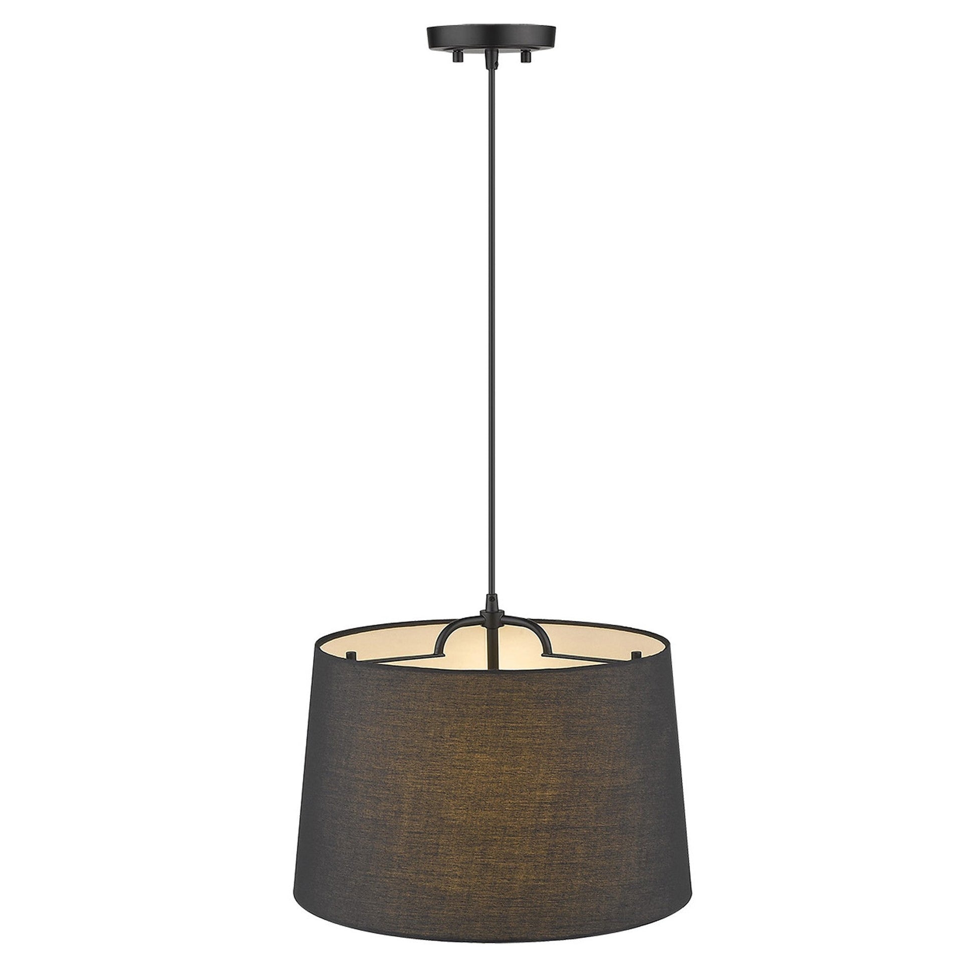 HomeRoots Lamia 1-Light Mini Pendant in Matte Black Finish