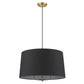 HomeRoots Lamia 3-Light Mini Pendant in Gold Finish