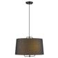 HomeRoots Lamia 3-Light Mini Pendant in Matte Black Finish
