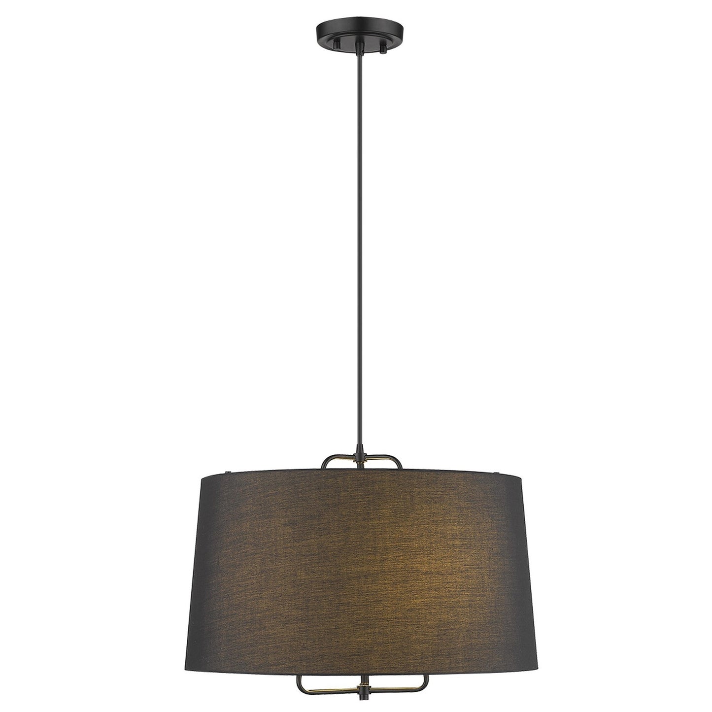 HomeRoots Lamia 3-Light Mini Pendant in Matte Black Finish