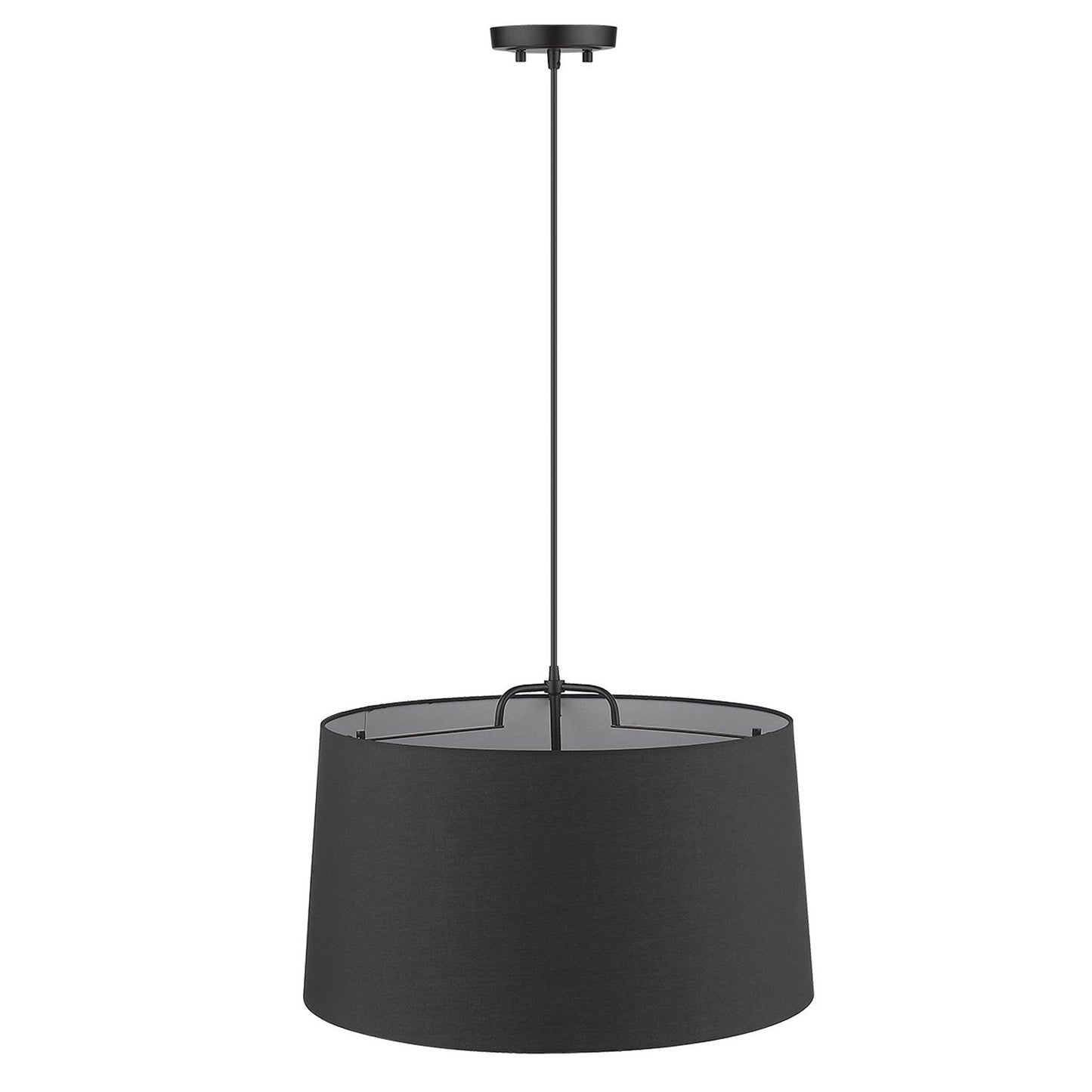 HomeRoots Lamia 3-Light Mini Pendant in Matte Black Finish