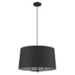 HomeRoots Lamia 3-Light Mini Pendant in Matte Black Finish