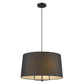 HomeRoots Lamia 3-Light Mini Pendant in Matte Black Finish