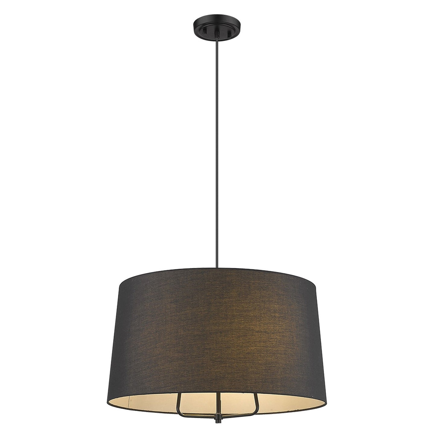 HomeRoots Lamia 3-Light Mini Pendant in Matte Black Finish