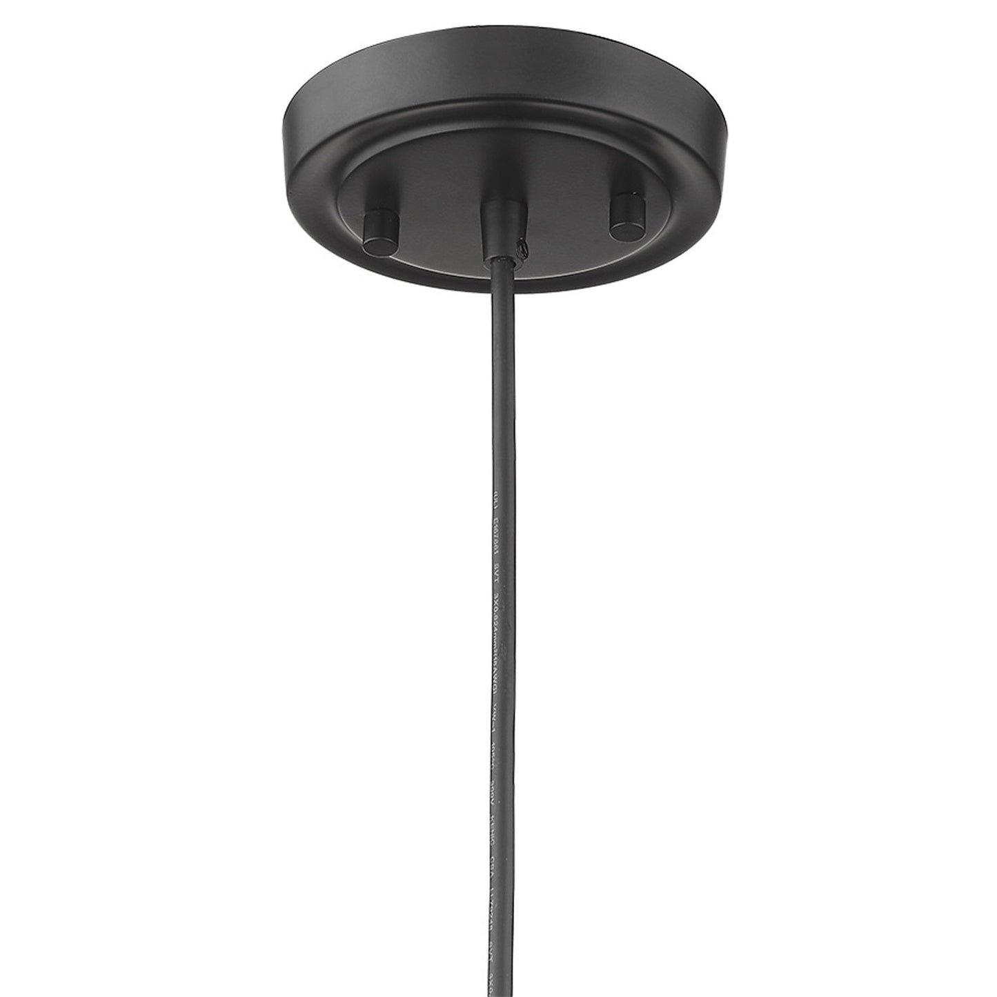 HomeRoots Lamia 3-Light Mini Pendant in Matte Black Finish