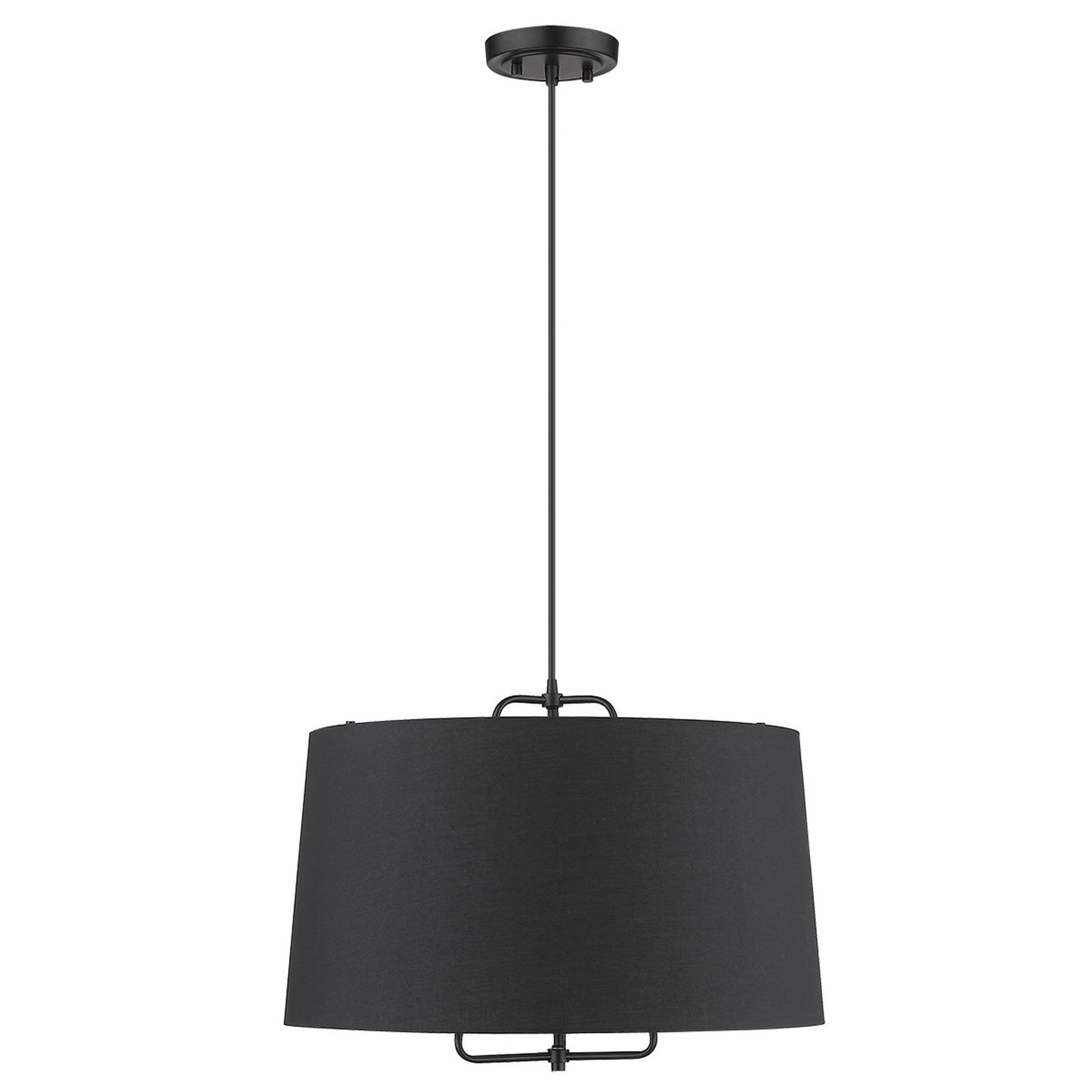 HomeRoots Lamia 3-Light Mini Pendant in Matte Black Finish