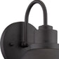 HomeRoots Lamp Shade Wall Light in Matte Black Finish