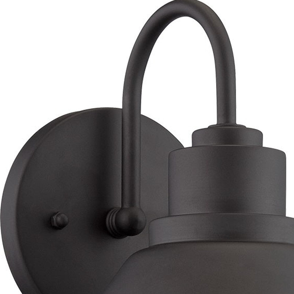 HomeRoots Lamp Shade Wall Light in Matte Black Finish