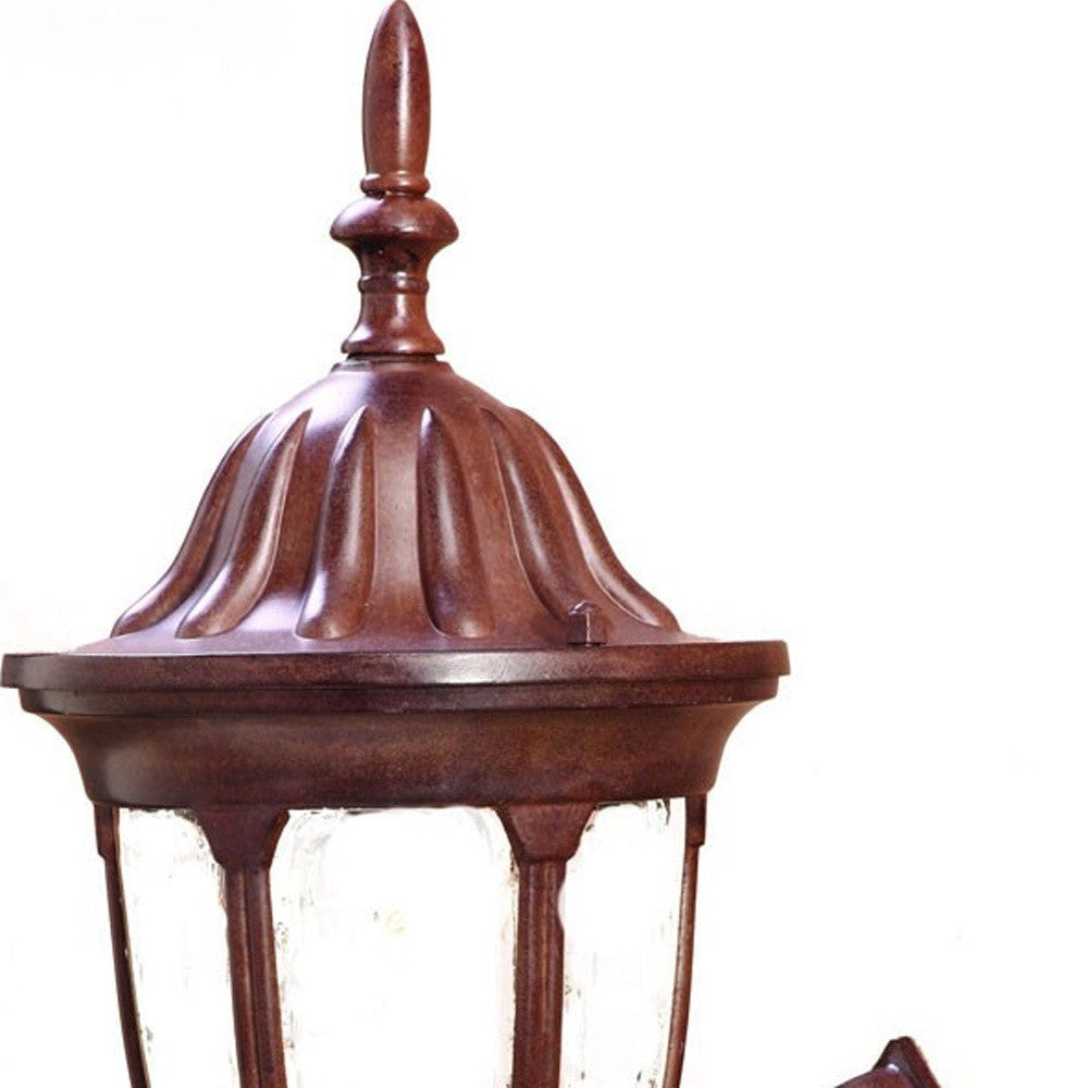 HomeRoots Lamp Shape Swing Arm Wall Light in Dark Brown Finish
